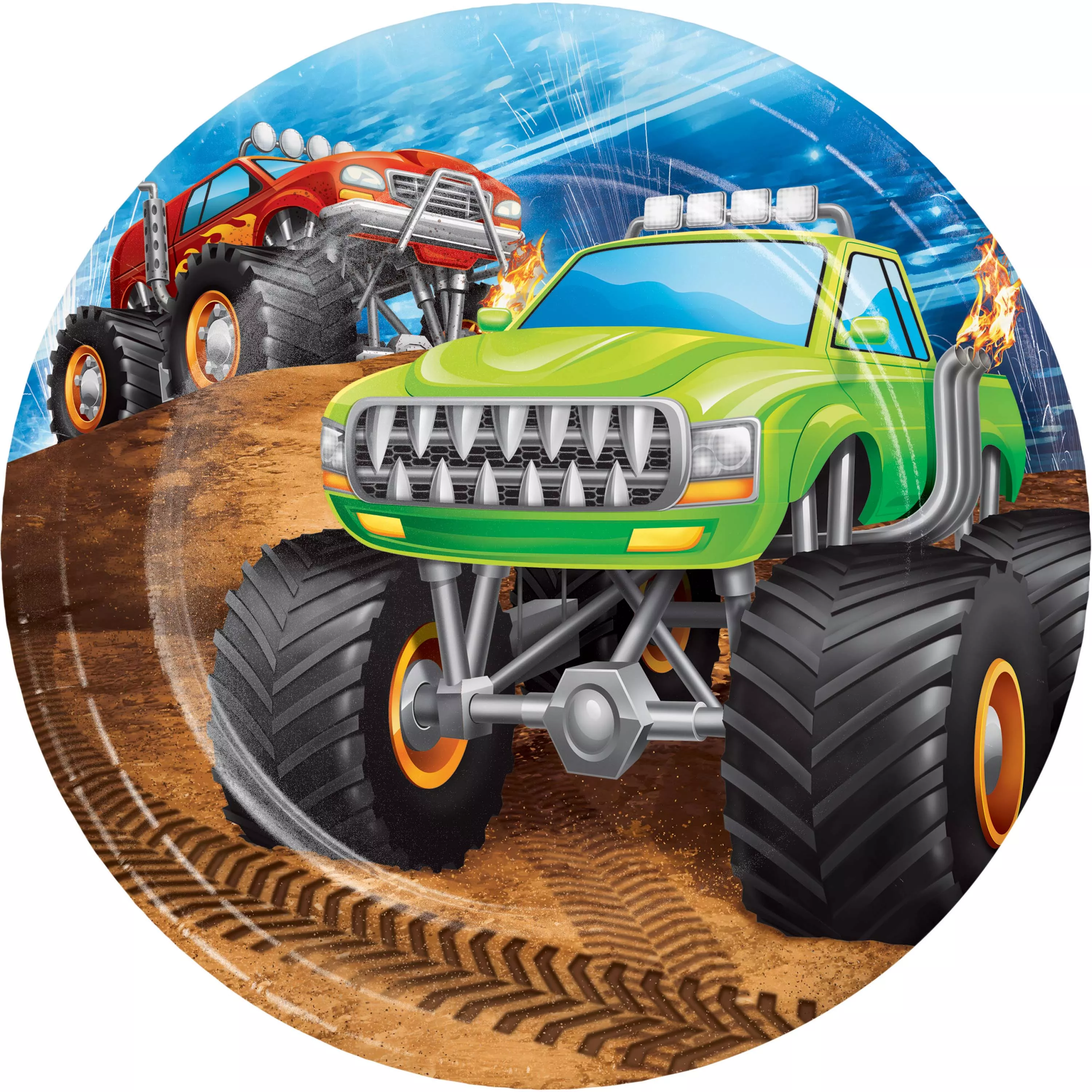 Creative Converting Monster Truck Rally 7 Inch Paper Plates