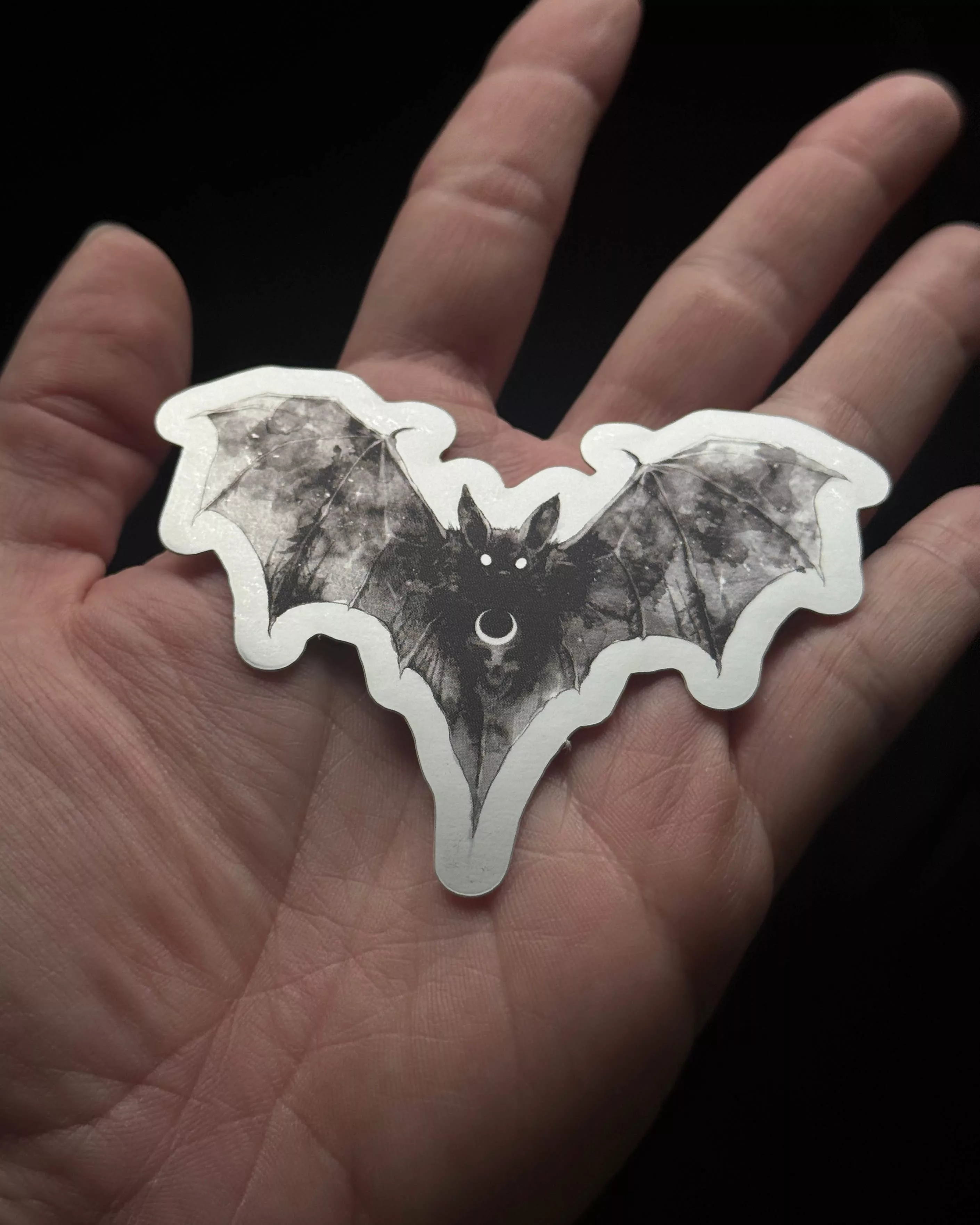 Crescent Bat Sticker