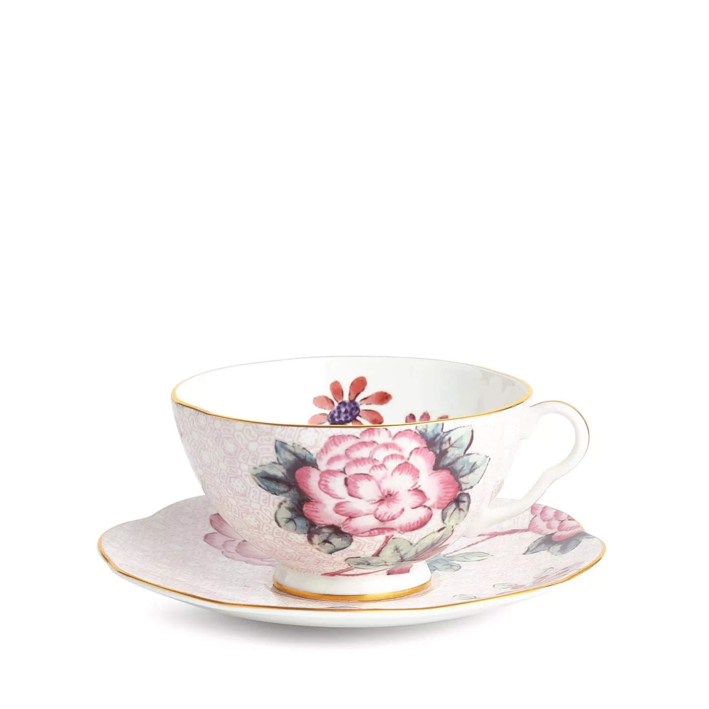 Cuckoo Pink Teacup and Saucer