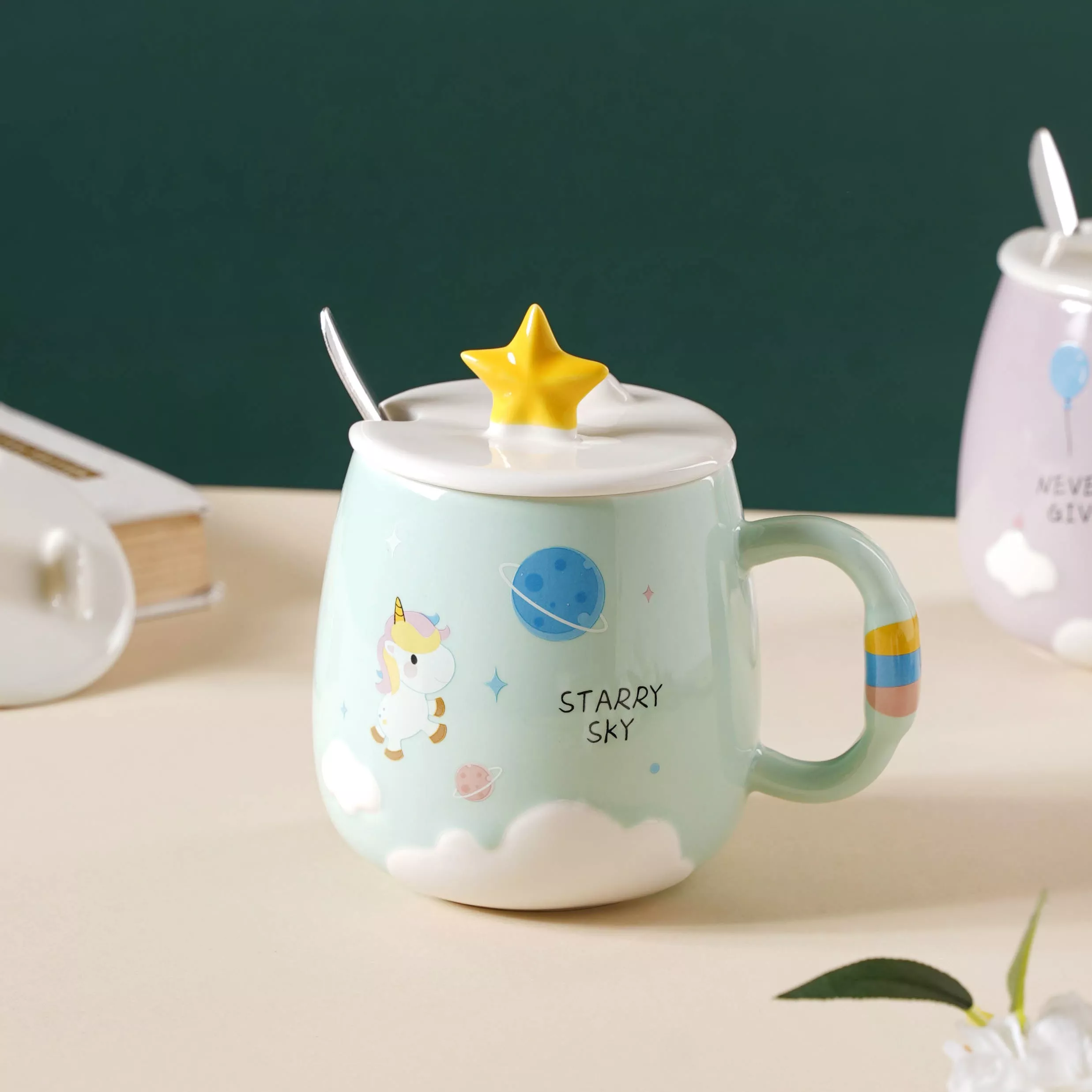 Cup With A Star|Pink&Blue&Lavender&Green