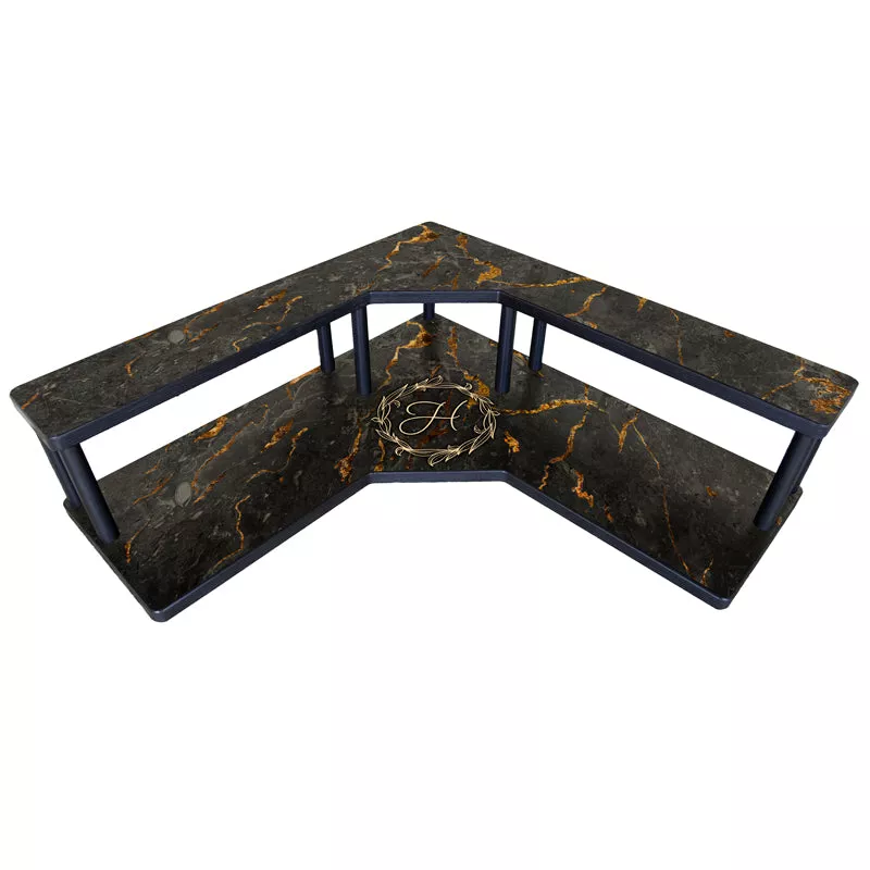 Custom Counter Caddies - Marble Monogram Themed Artwork - Multiple Size Options