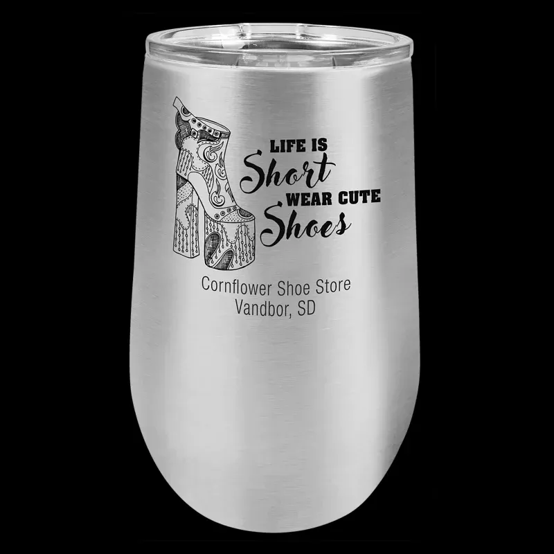 Custom Engraved Polar Camel 16 oz. Stemless Tumbler