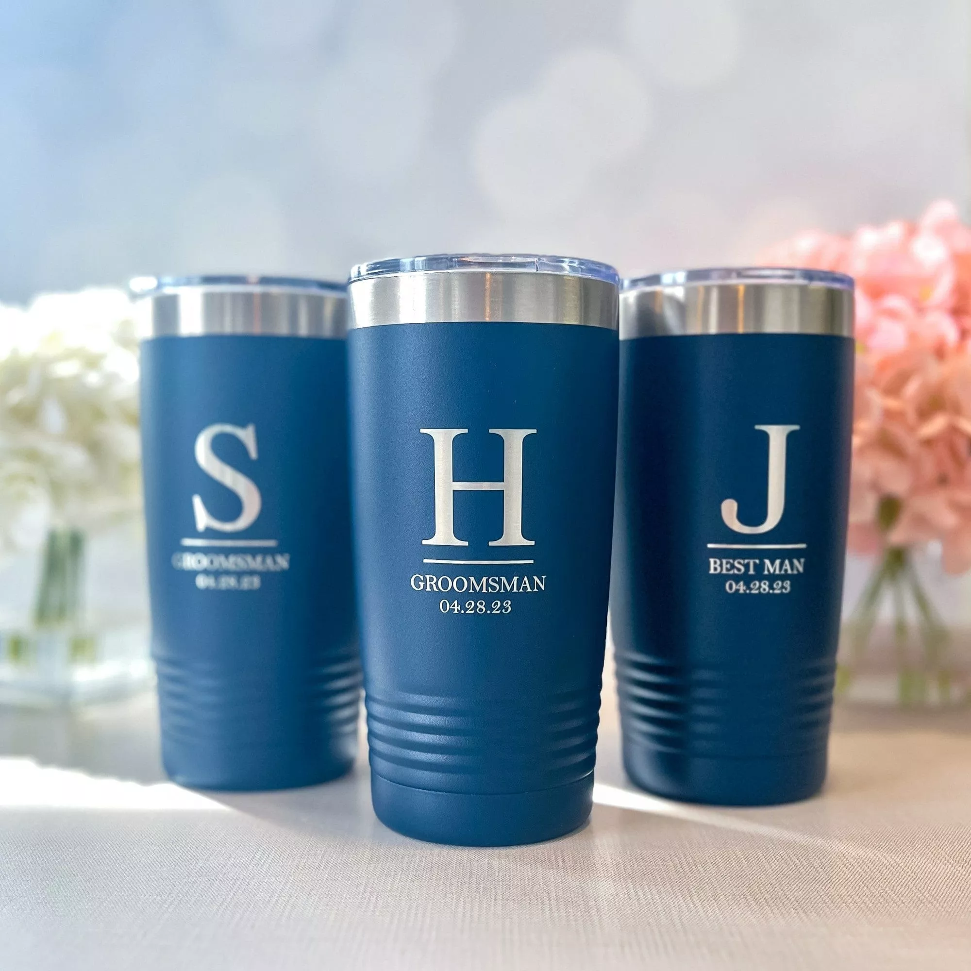 Custom Monogram Groomsman Tumbler