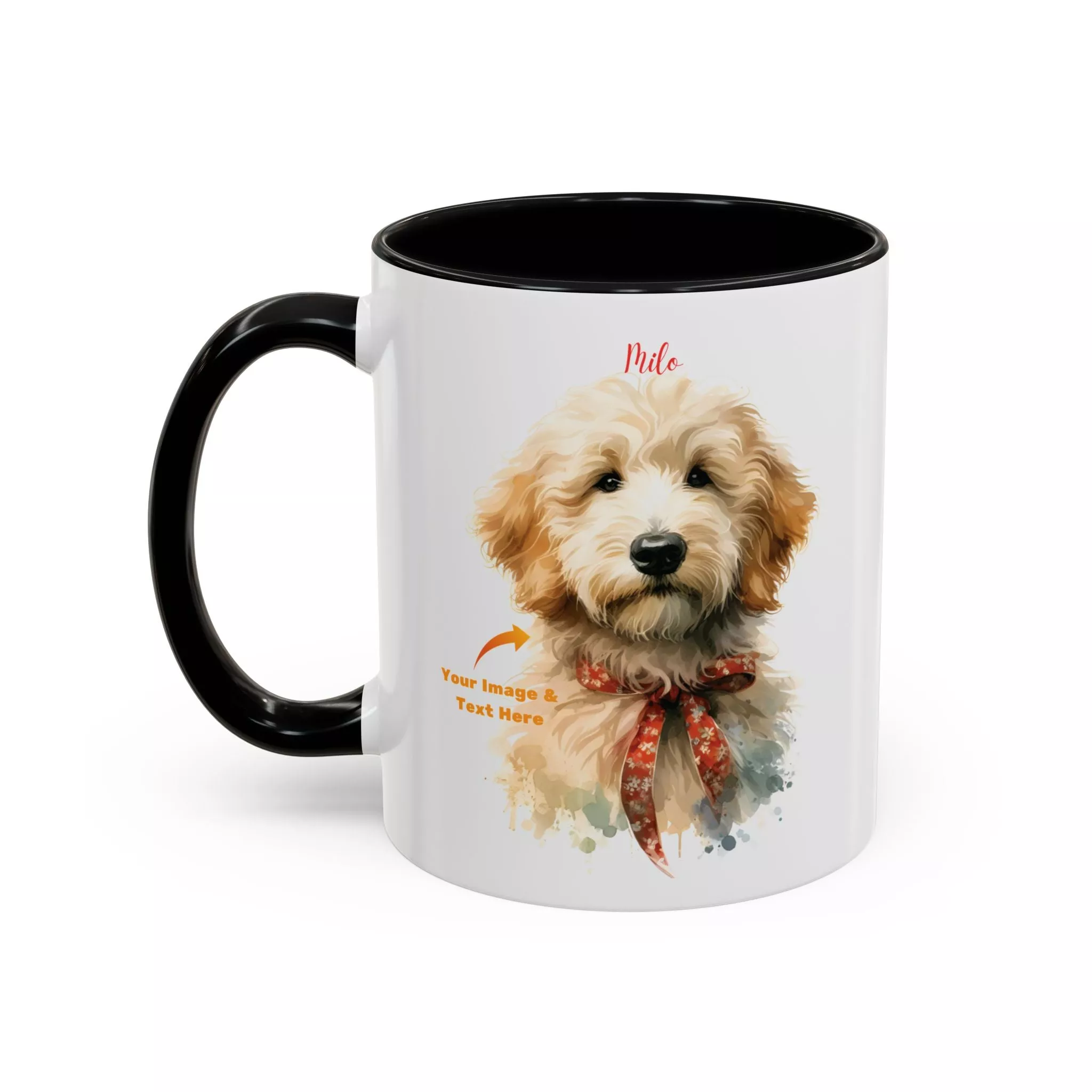 Custom Personalized Accent Photo Coffee Mug