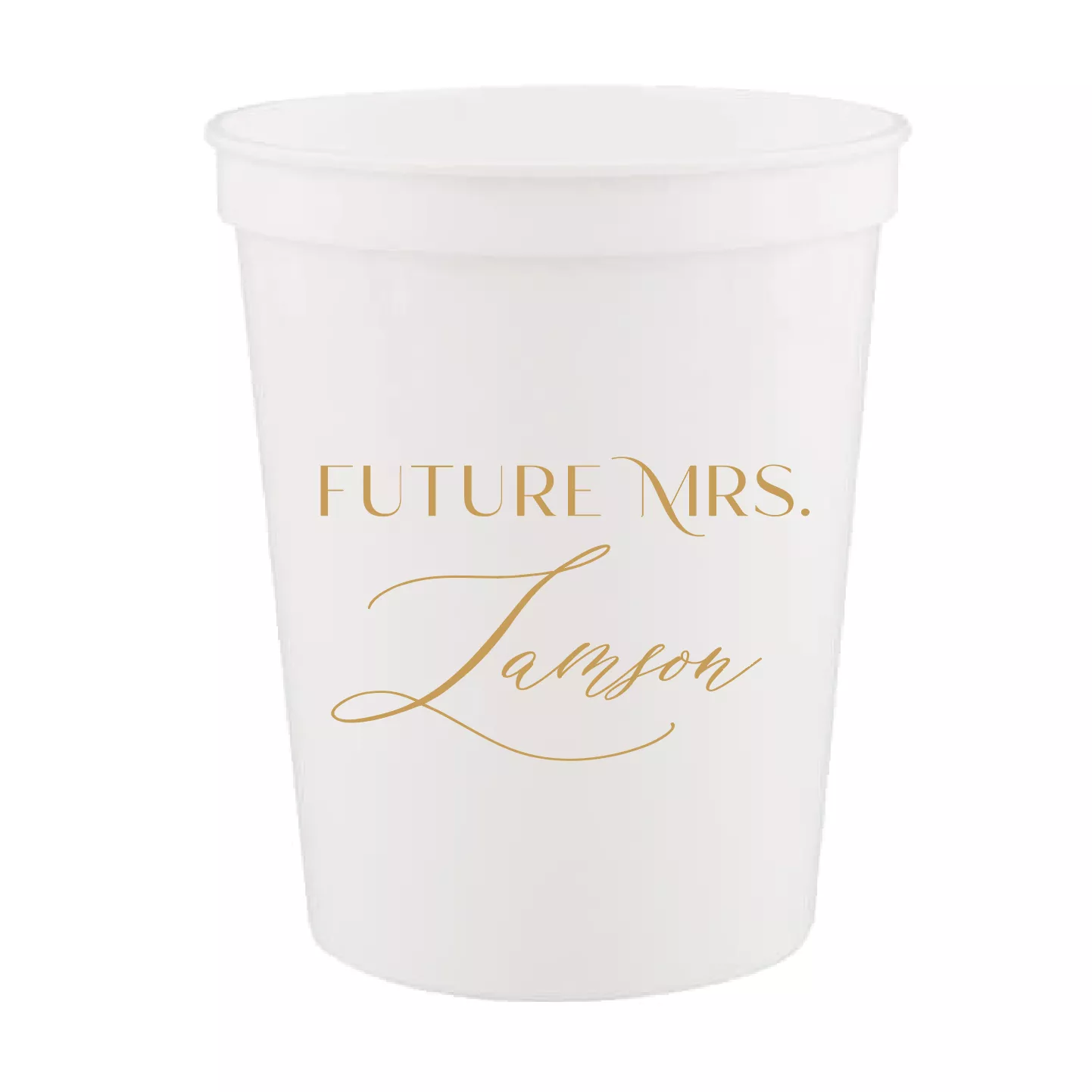 Custom Personalized Bridal Shower Stadium Cups