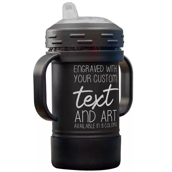 Custom Sippy Cup - 10 oz Insulated Sippy Cup with Handles