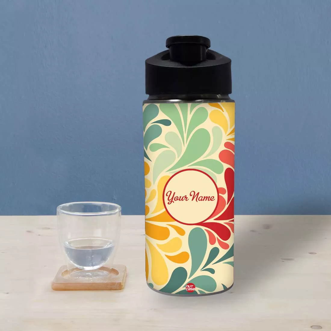 Customized Bottle with Name Sipper Bottles-Vintage Floral