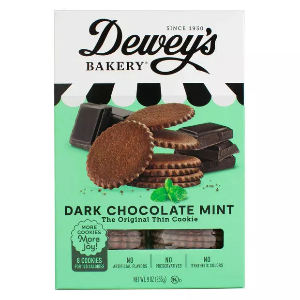 Dark Chocolate Mint Moravian Cookies 9oz box