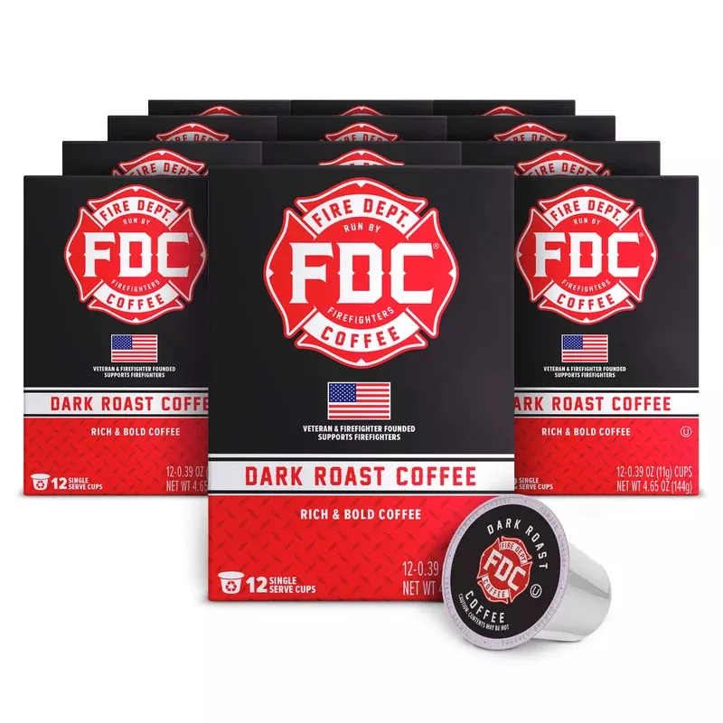 Dark Roast Coffee Pods, 12 Boxes (144 Cups)