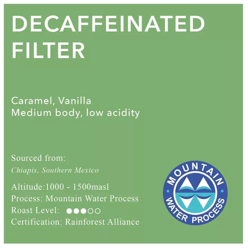 Decaffeinated Filter Machine Coffee Roasted Fresh to order