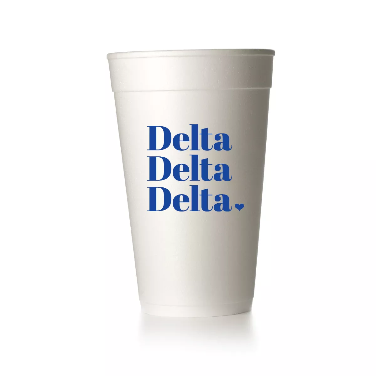 Delta Delta Delta with Heart Cups
