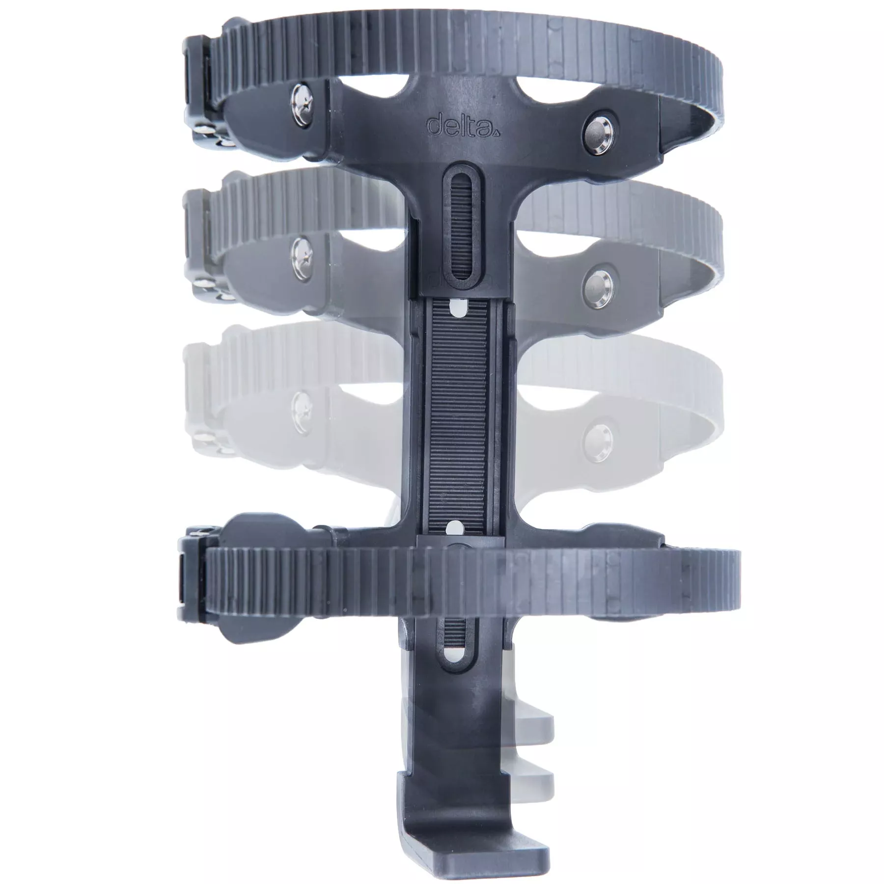 Delta Vyce Black Universal Bottle Cage with Adjustable Height and One-Hand Ratchet