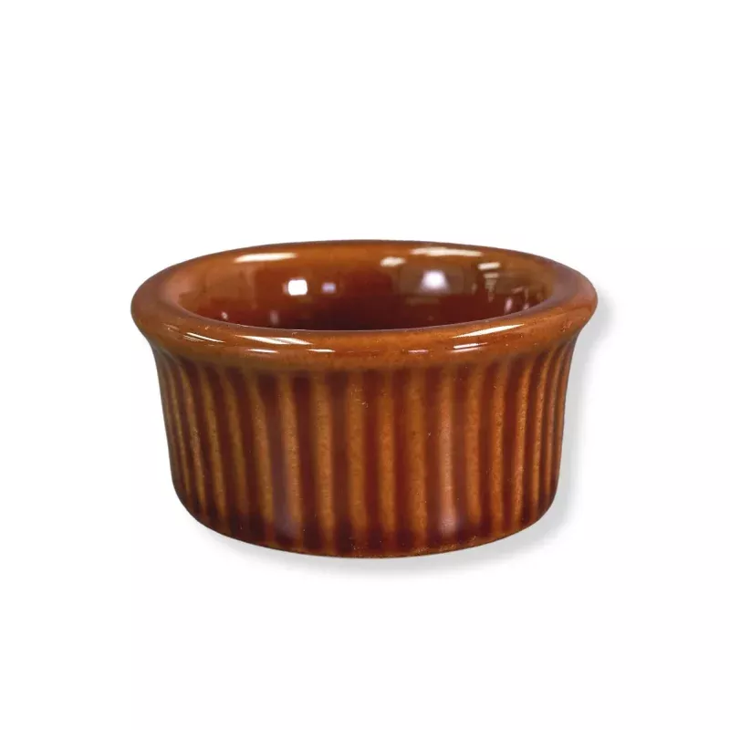 Diversified Ceramics DC13B Laredo Brown 2 oz Fluted Ramekin