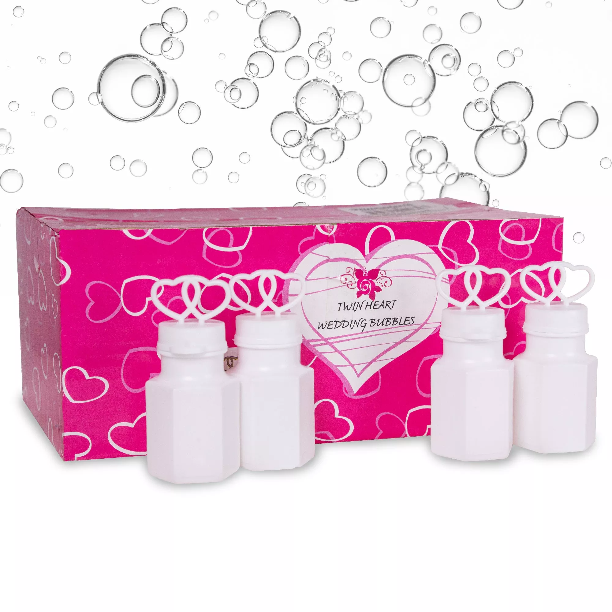 Double Heart Bubble Bottles