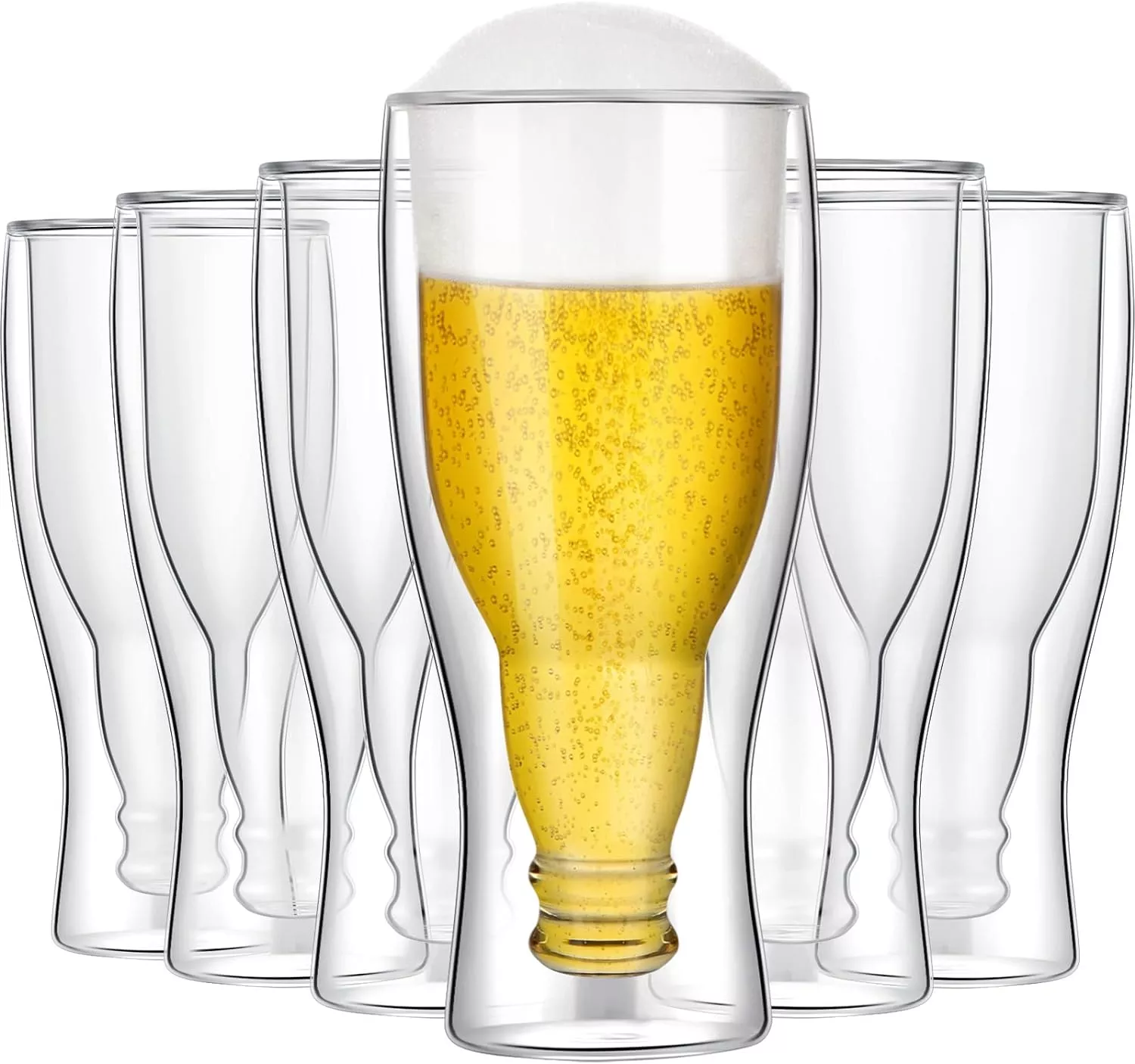 Double Wall Creative Flip Beer Glass 250ml