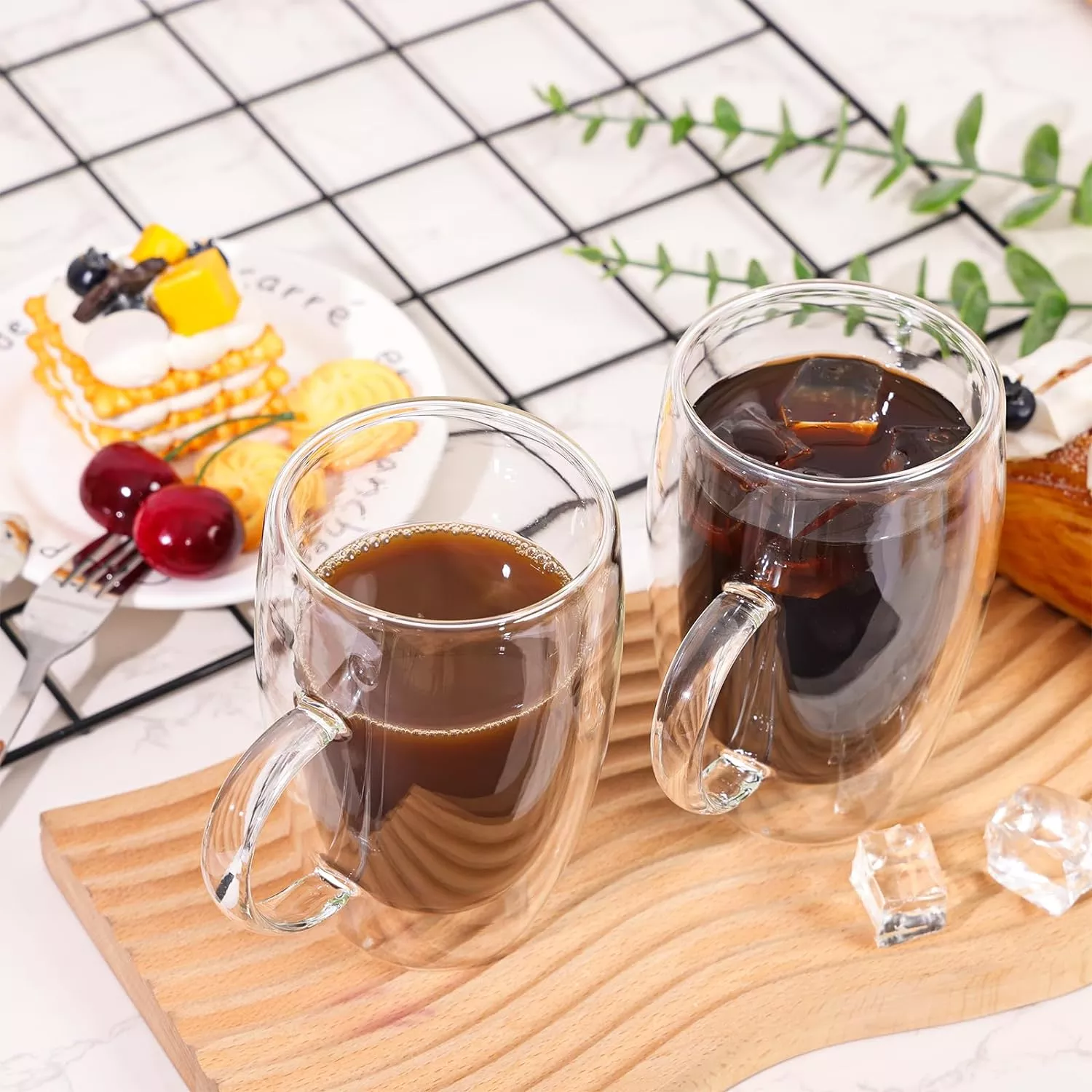 Double Wall Glass Mug 350ml|2&4&6
