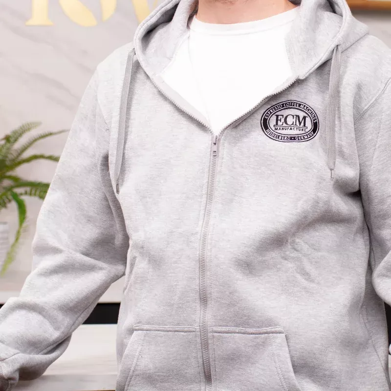 ECM Grey Logo Zip-Up Hoodie