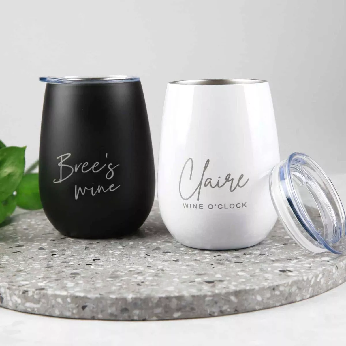 Engraved Birthday Wine Sipper with Lid