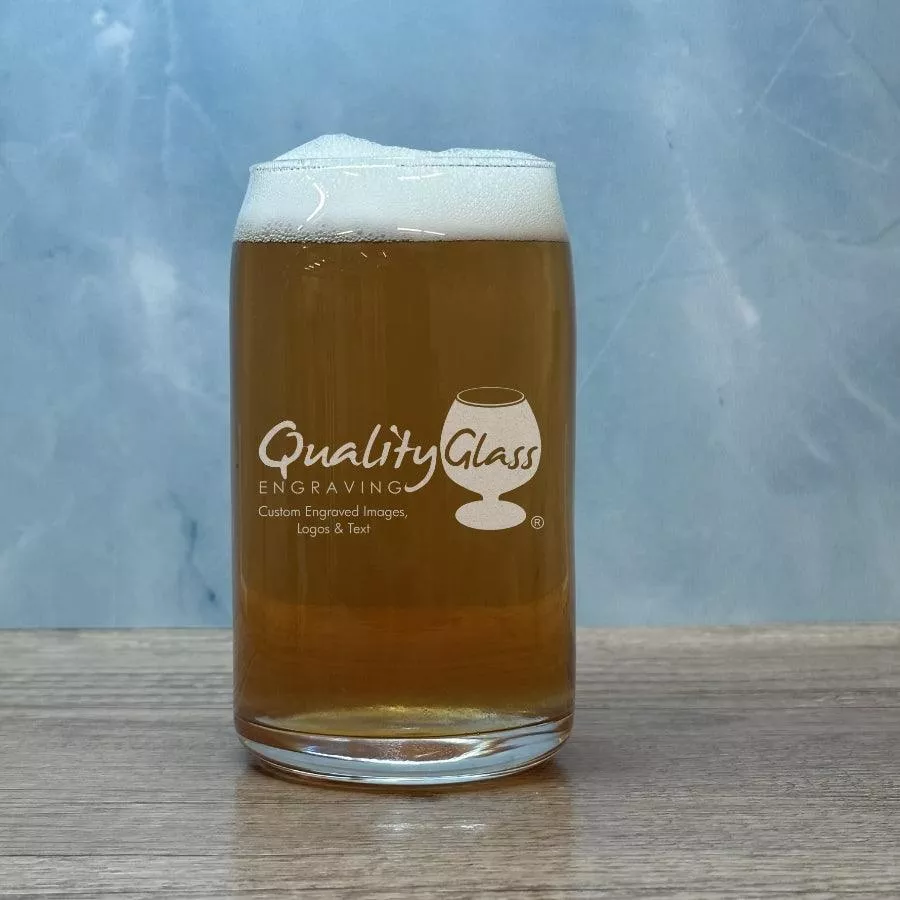 Engraved Glass Can 16 oz - Item 209