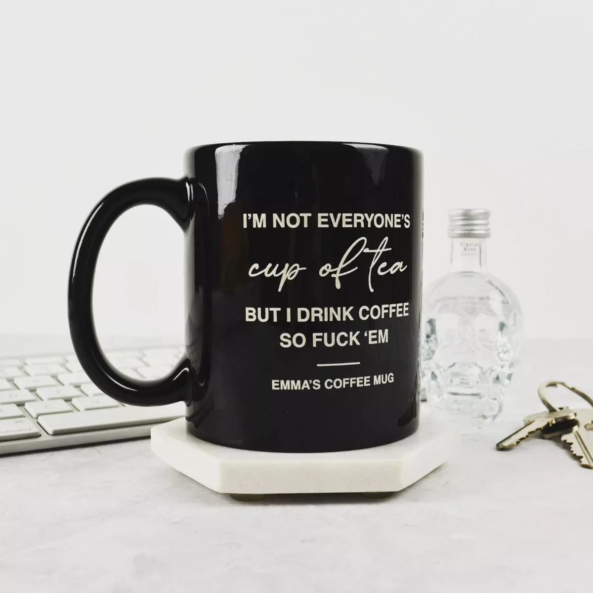 Engraved Not Everyone's Cup of Tea Coffee Mug