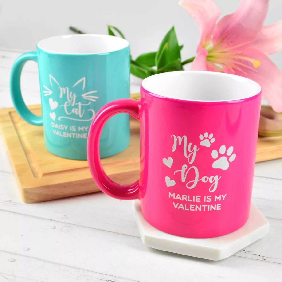 Engraved Pet Valentine Coffee Mug