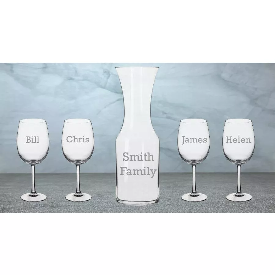 Engraved White Wine Carafe Sets - Item 371-3