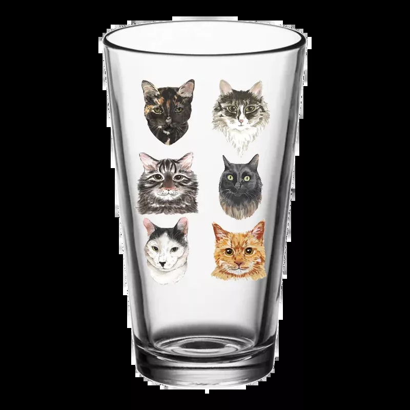 Faces Of Kitty Town Pint Glass