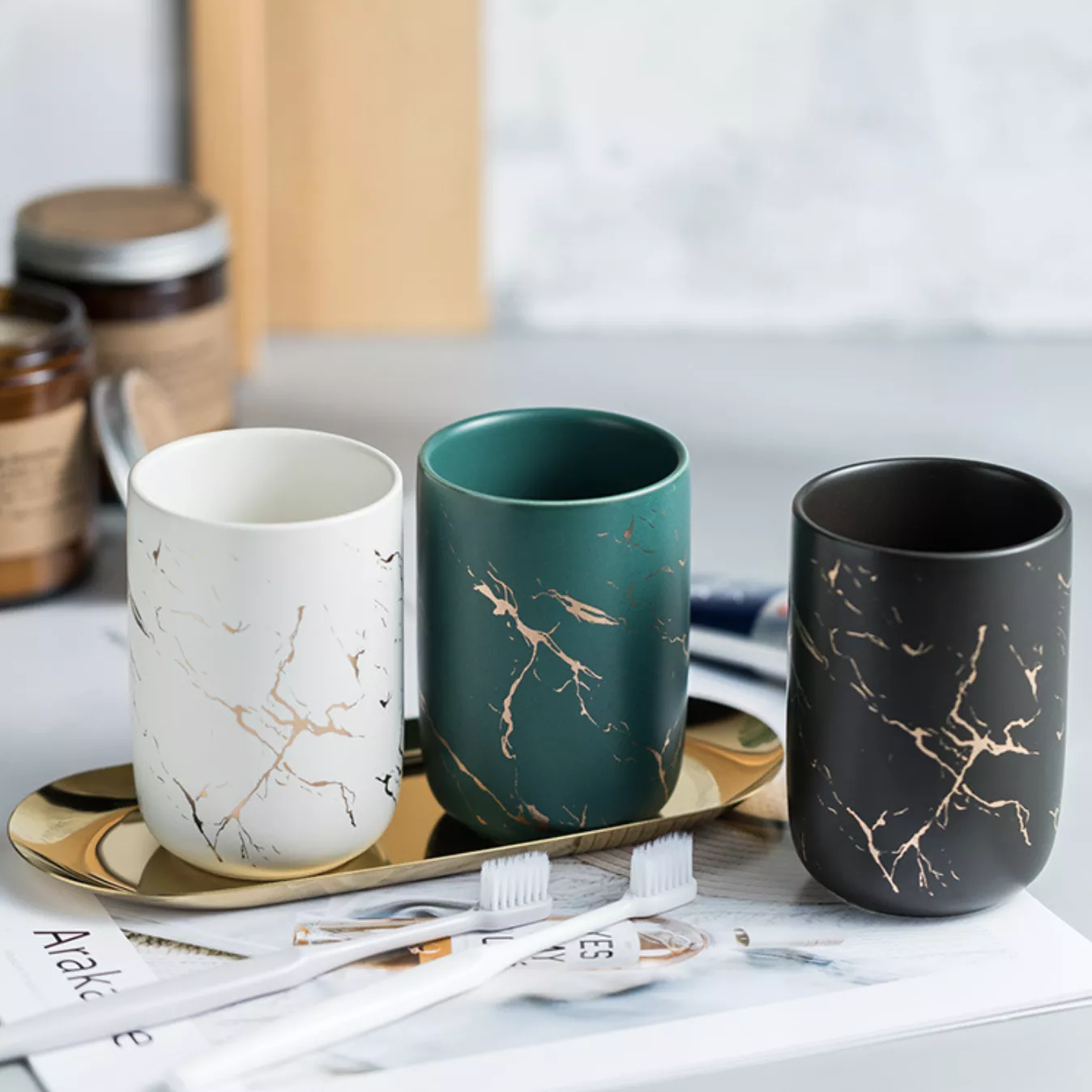 Fancy Tumbler|Green&White&Black