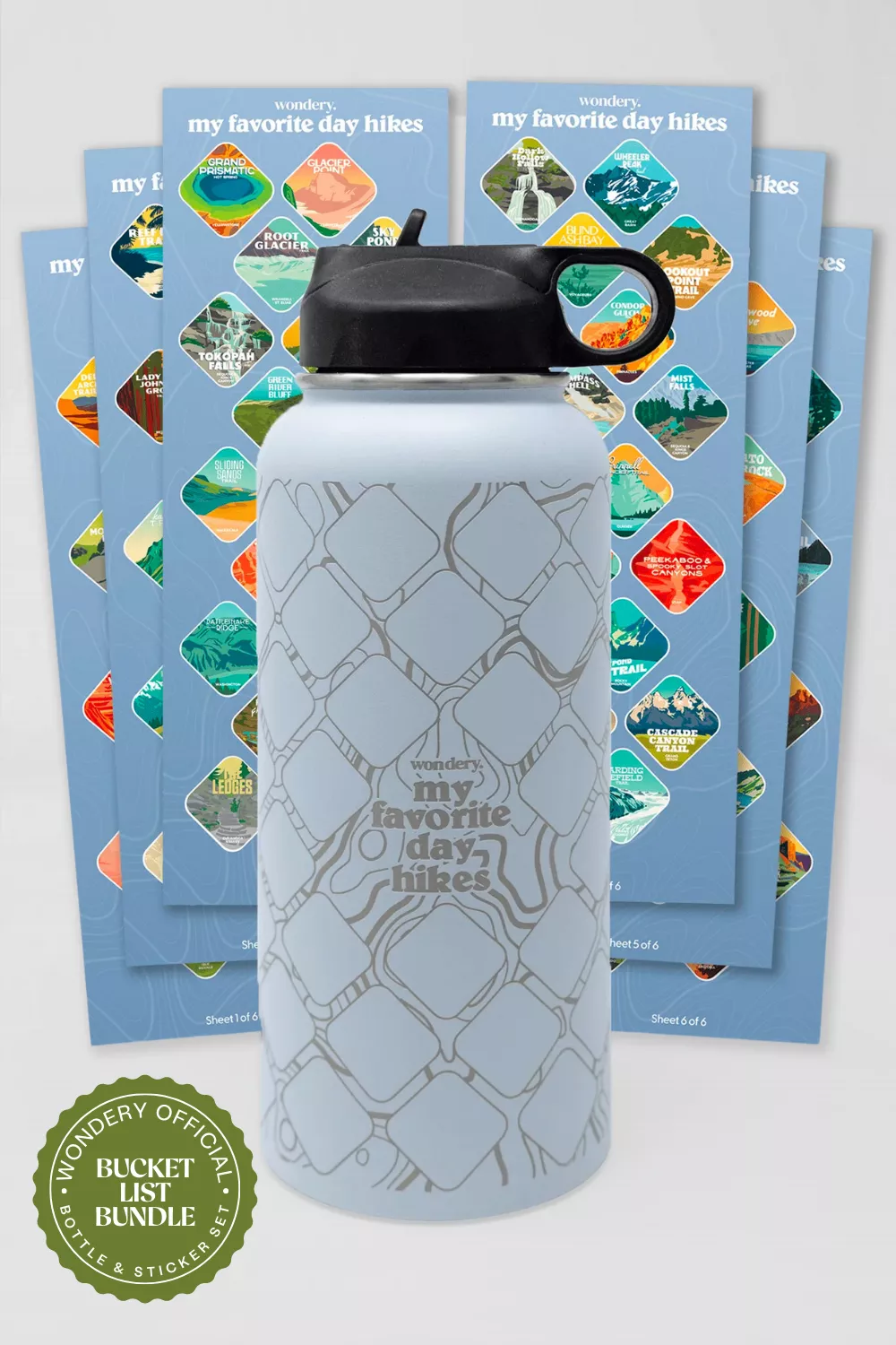 Favorite Day Hikes Water Bottle