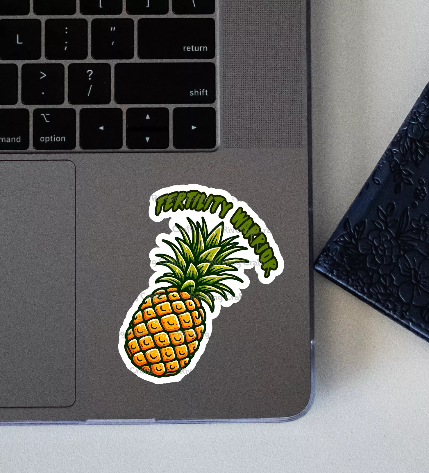 Fertility Warrior Curved Pineapple Sticker