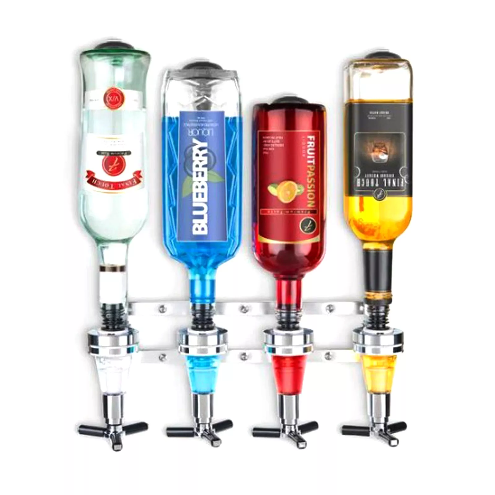 Final Touch Wall Mounted Liquor Dispenser - 4 Bottle