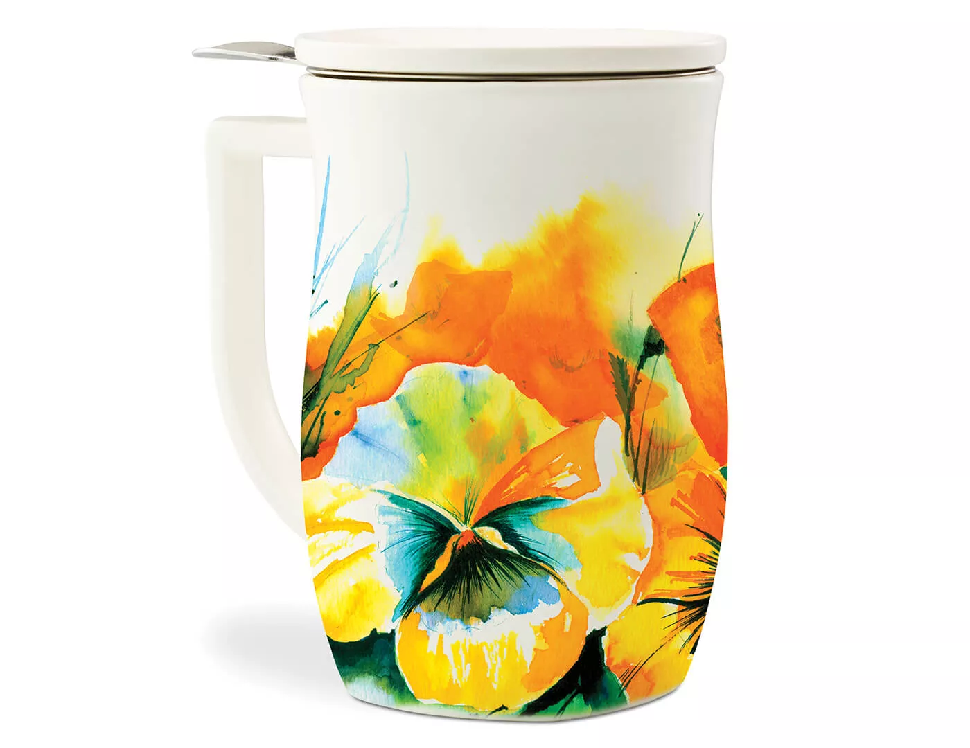 Fiore Steeping Cup with Infuser - Wild Poppy