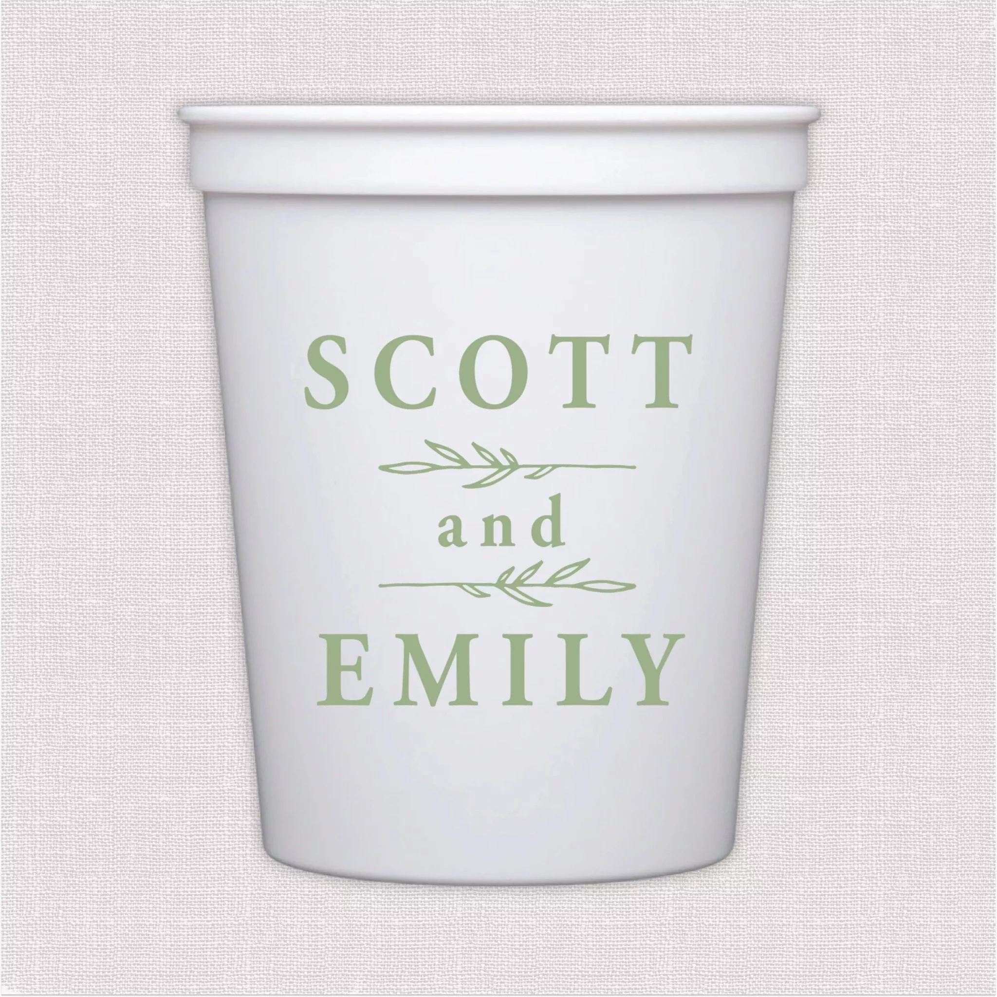First Names Personalized Wedding Stadium Cups