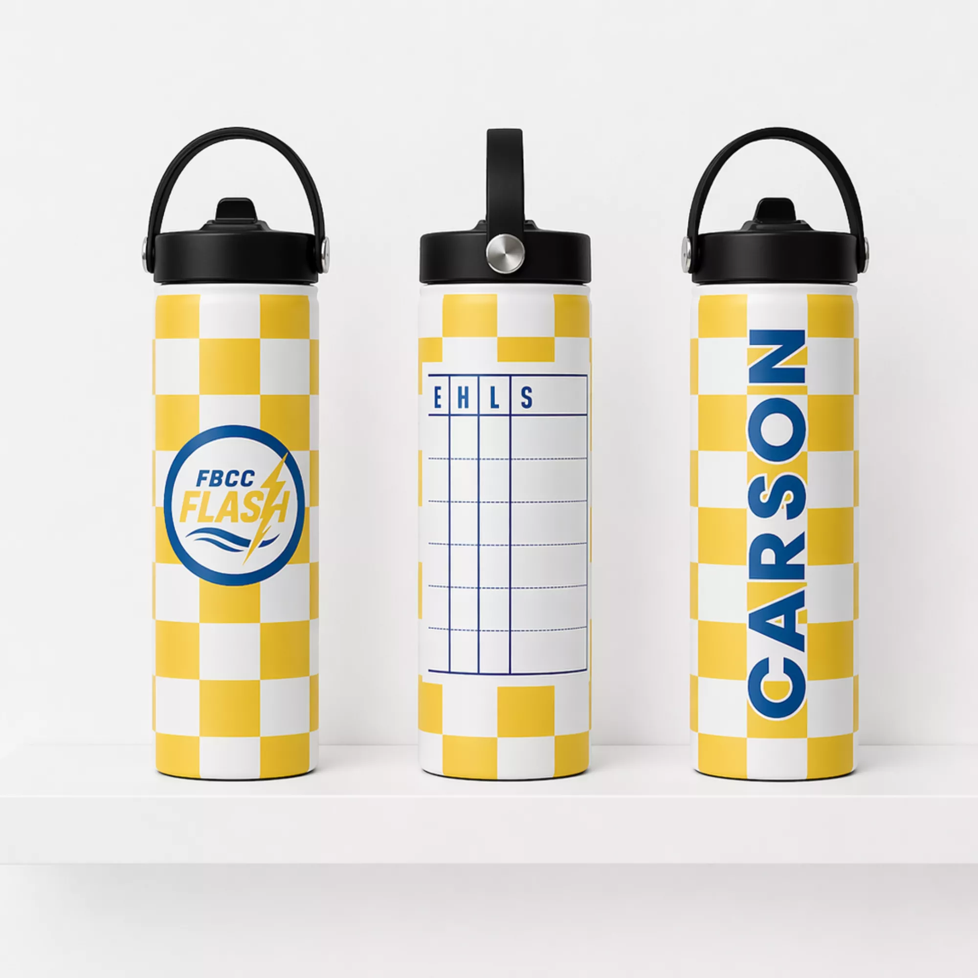Flash Checkered EHLS Water Bottle