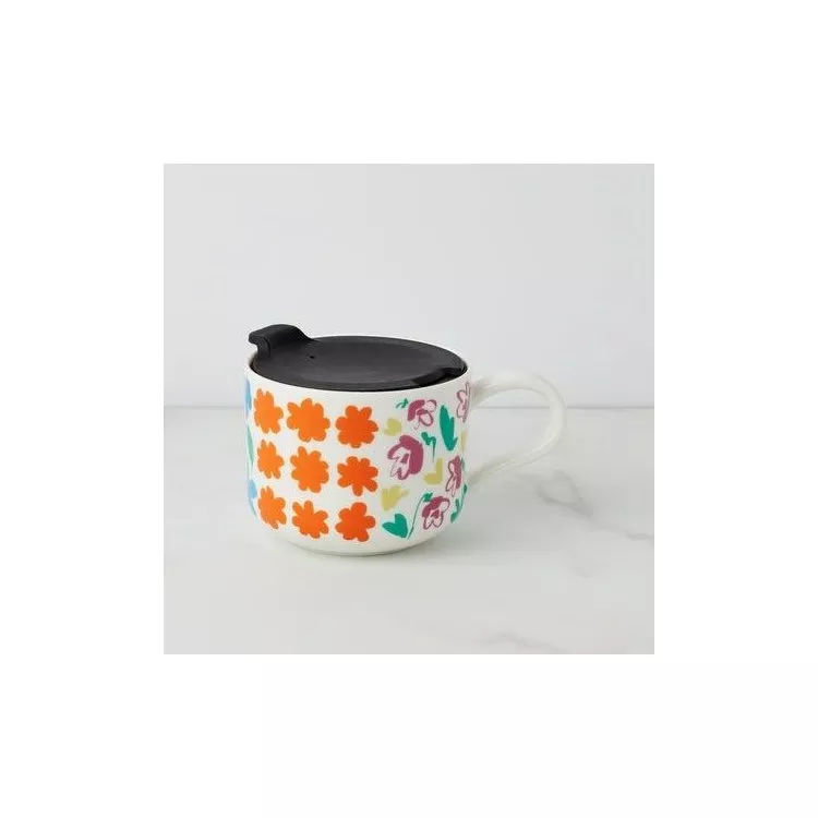 Floral Field Mug with Lid