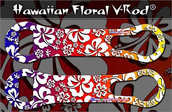 Floral Hawaiian Pattern - Rainbow V-Rod Opener