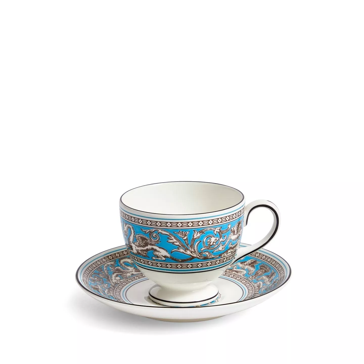 Florentine Turquoise Teacup Saucer