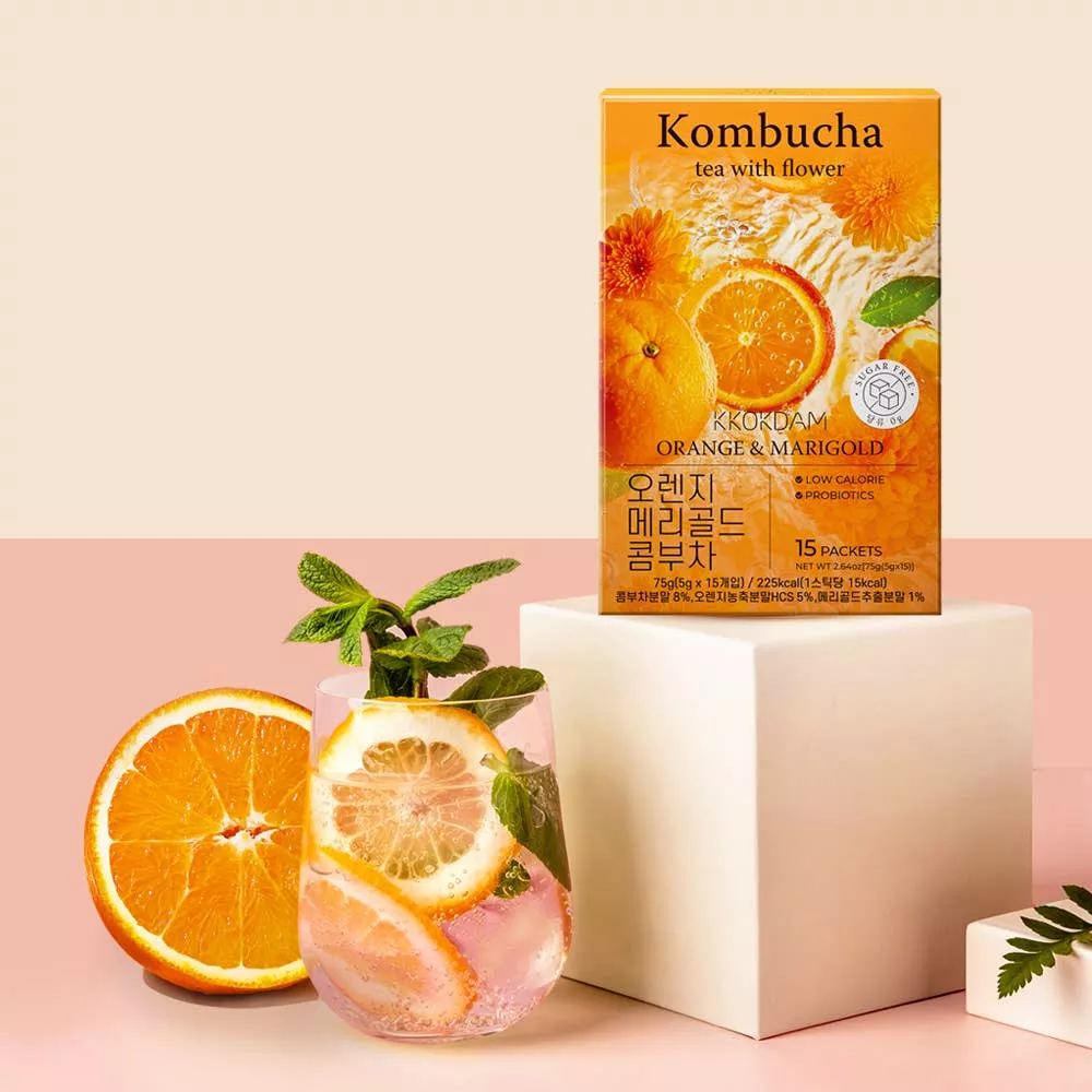 Flower Kombucha Powder : Orange & Marigold