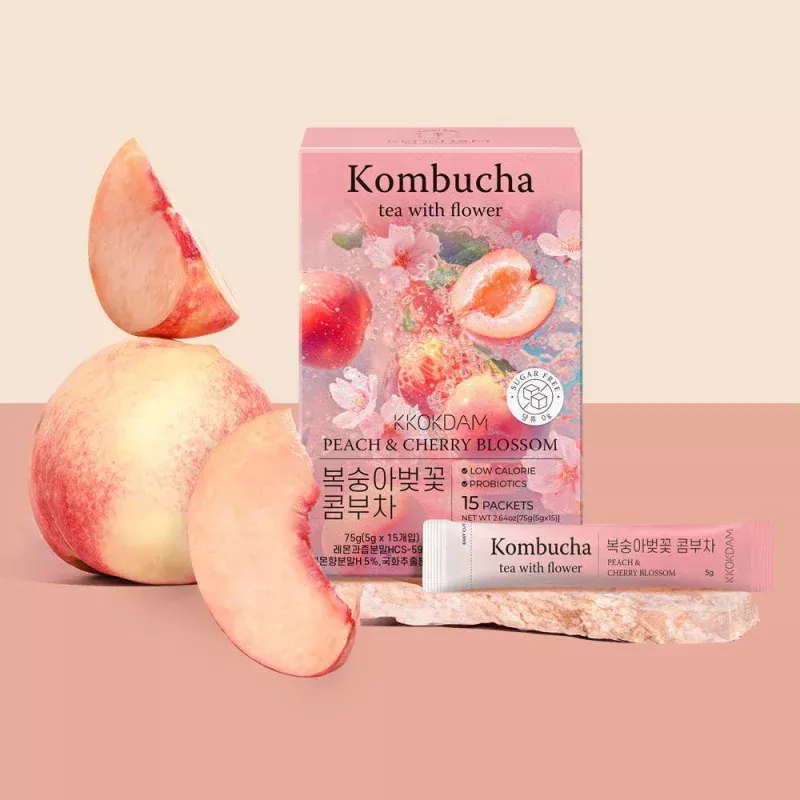 Flower Kombucha Powder: Peach & Cherry Blossom