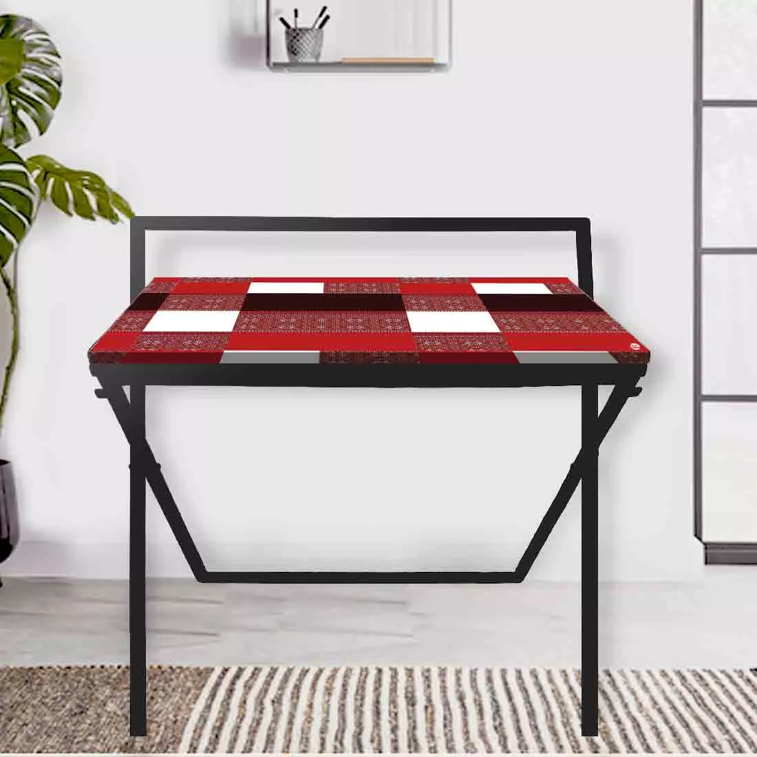 Foldable Small Study Table for WFH Desk - Colorful