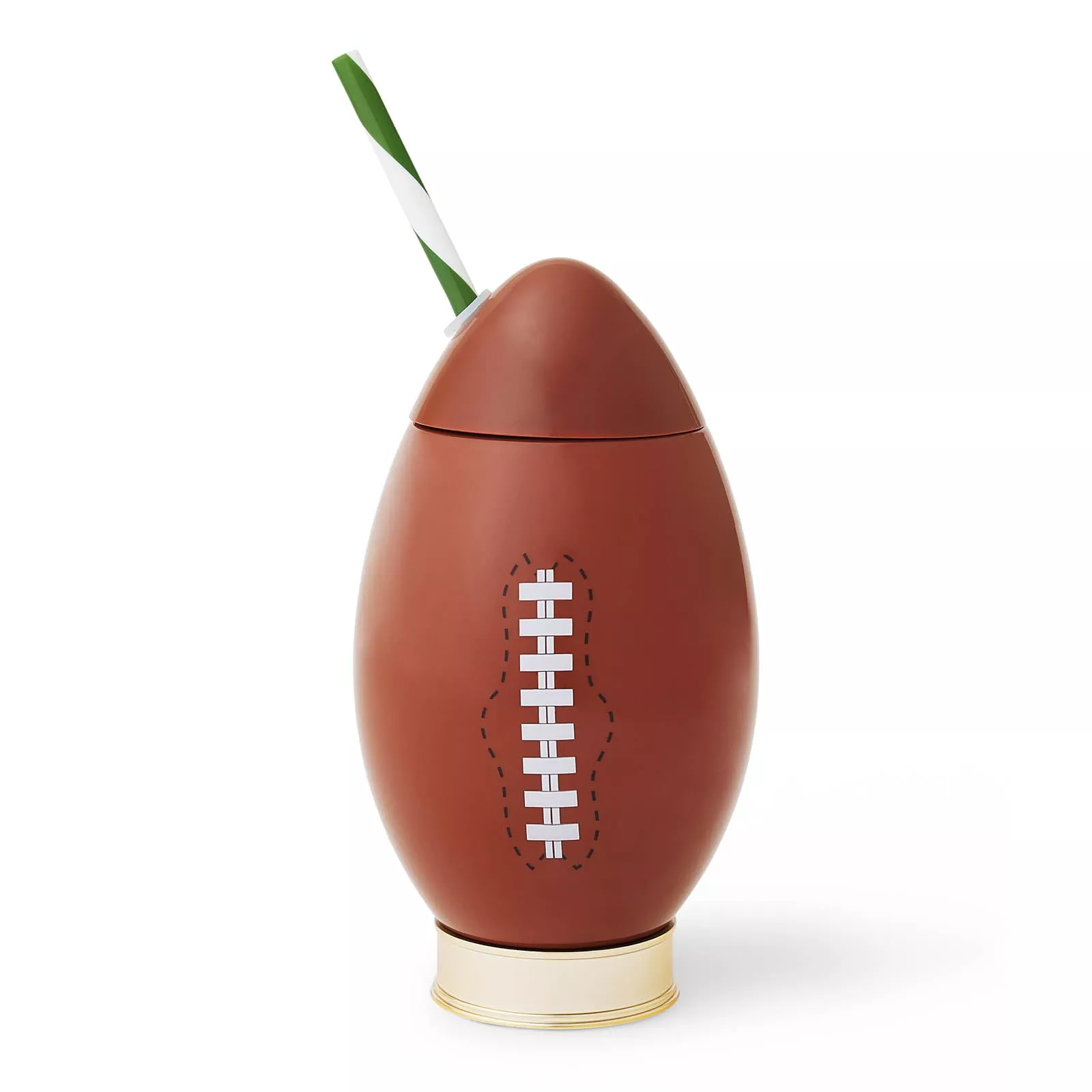 Football Cup with Lid & Straw - 24 ounce