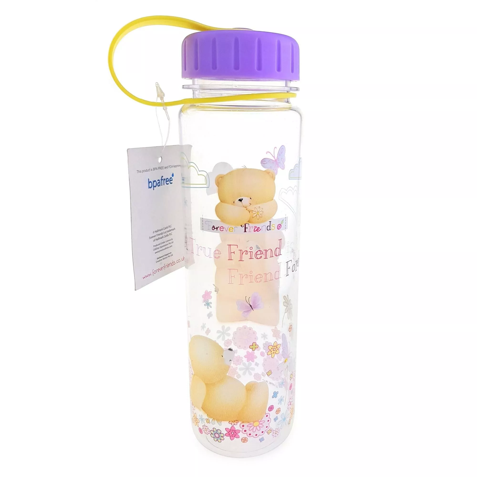 Forever Friends - 600 ml Water Bottle (Lilac Caps)