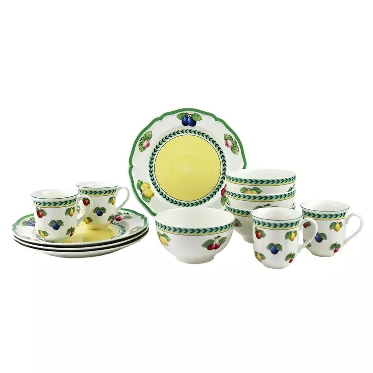 French Garden Fleurence 12-Piece Dinnerware Set