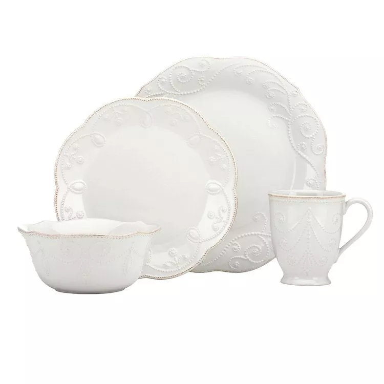 French Perle Four-Piece Dinnerware Place Setting