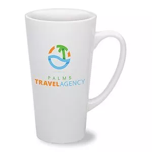 Full Colour White Tall Cafe Mug 16 oz.