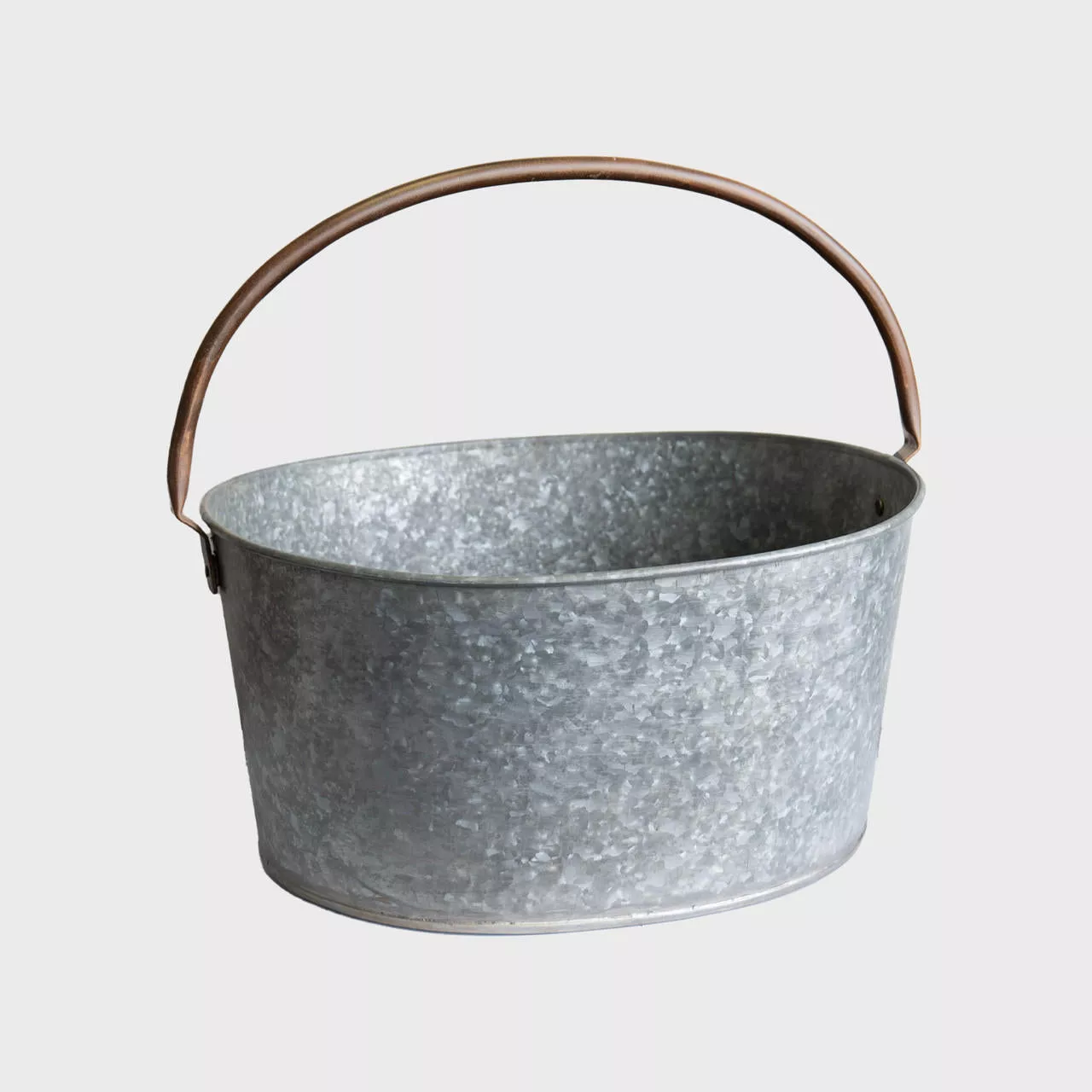 Galvanised cooler bucket with handle