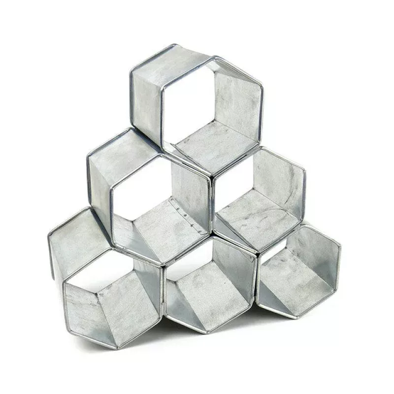 GALVANIZED WINE HOLDER - 6 BOTTLE