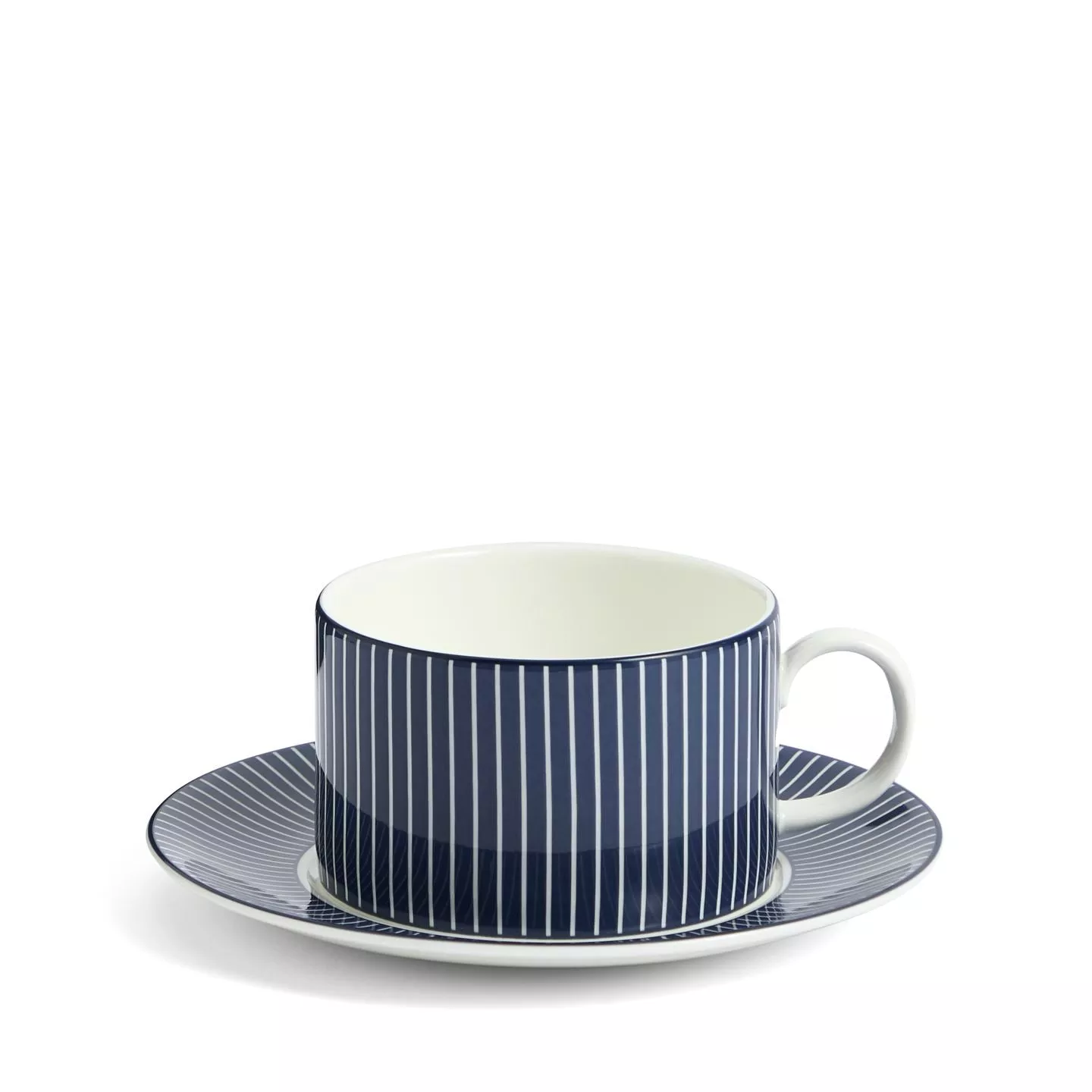 Gio Pinstripe Teacup & Saucer Blue