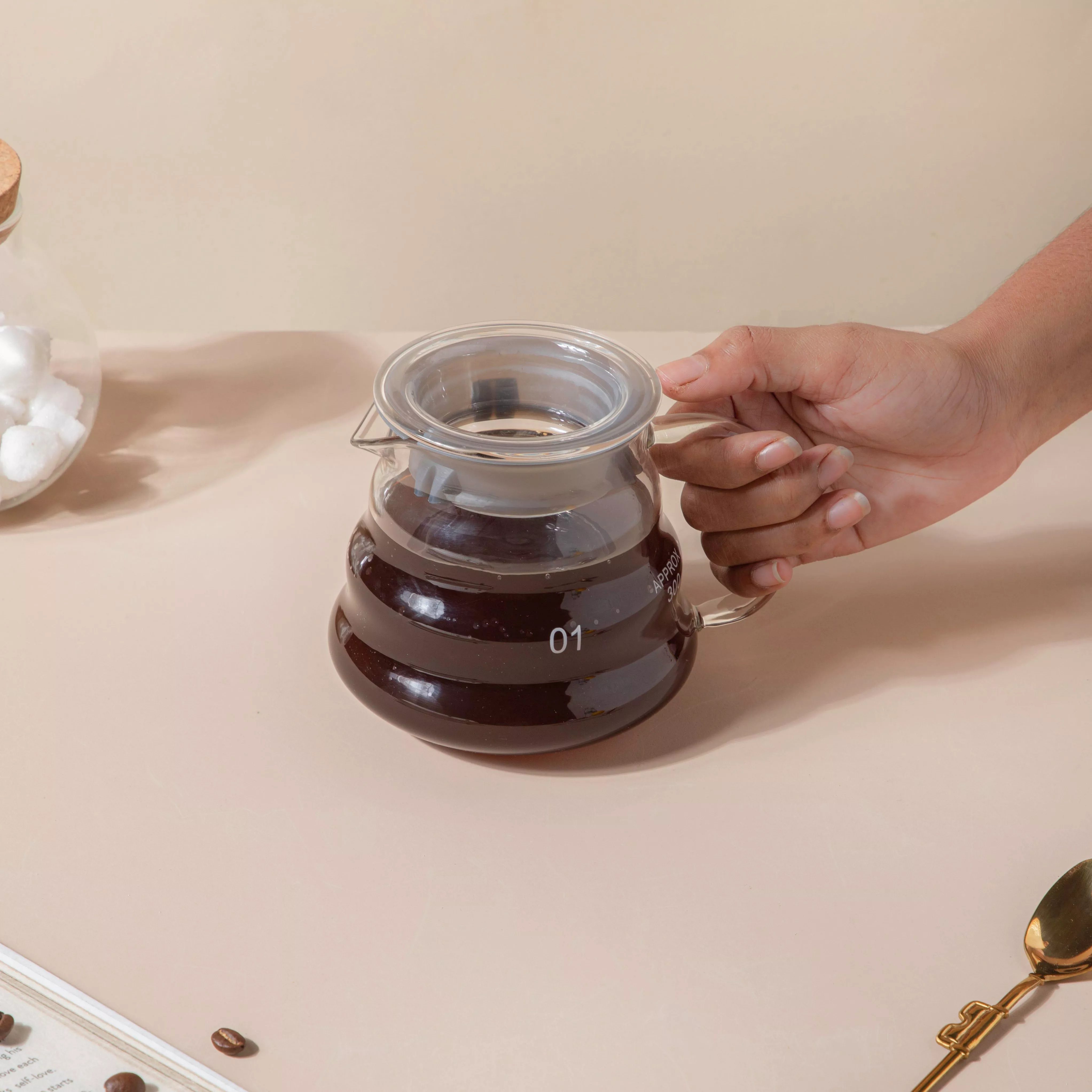 Glass Coffee Pot With Lid Small