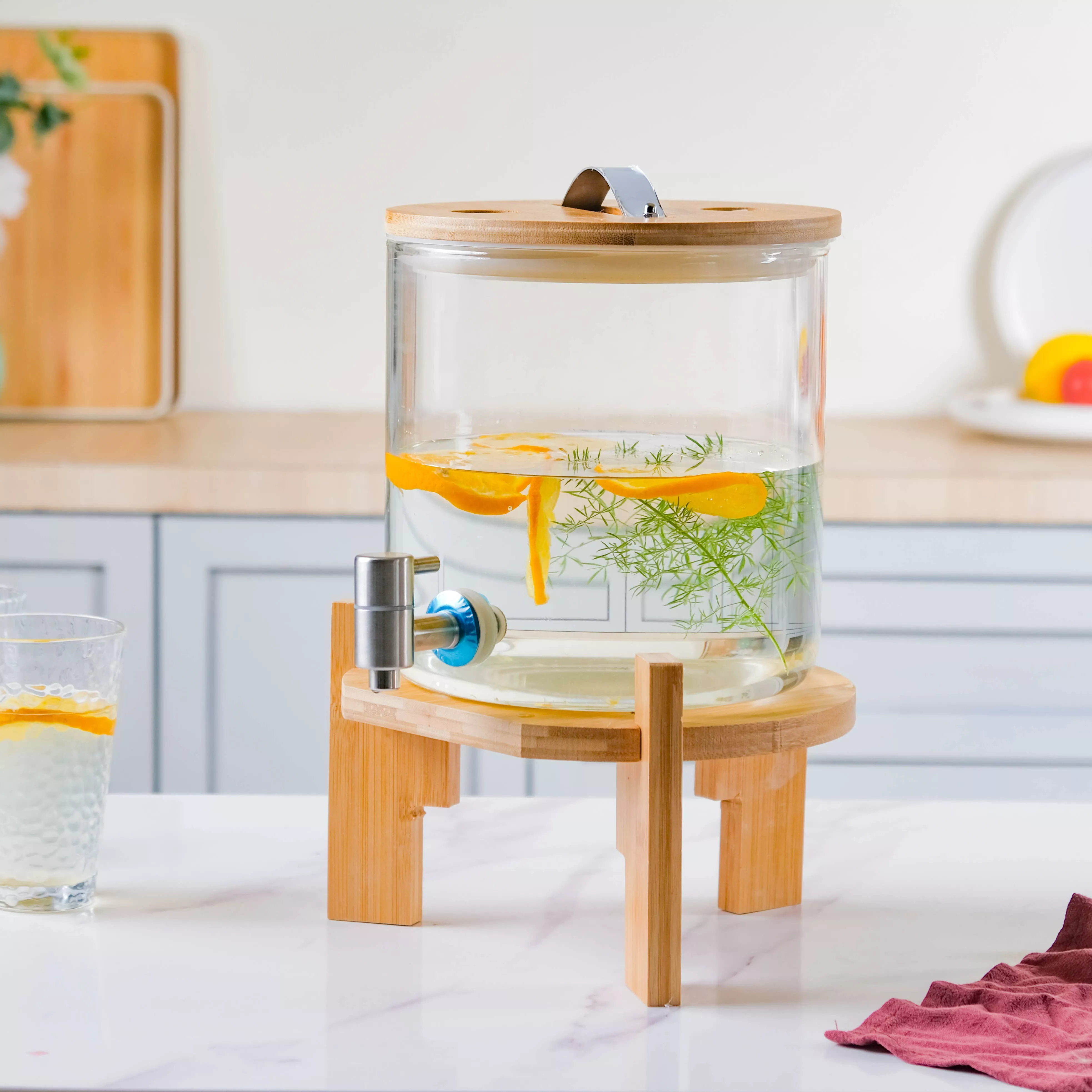 Glass Drink Dispenser Jar
